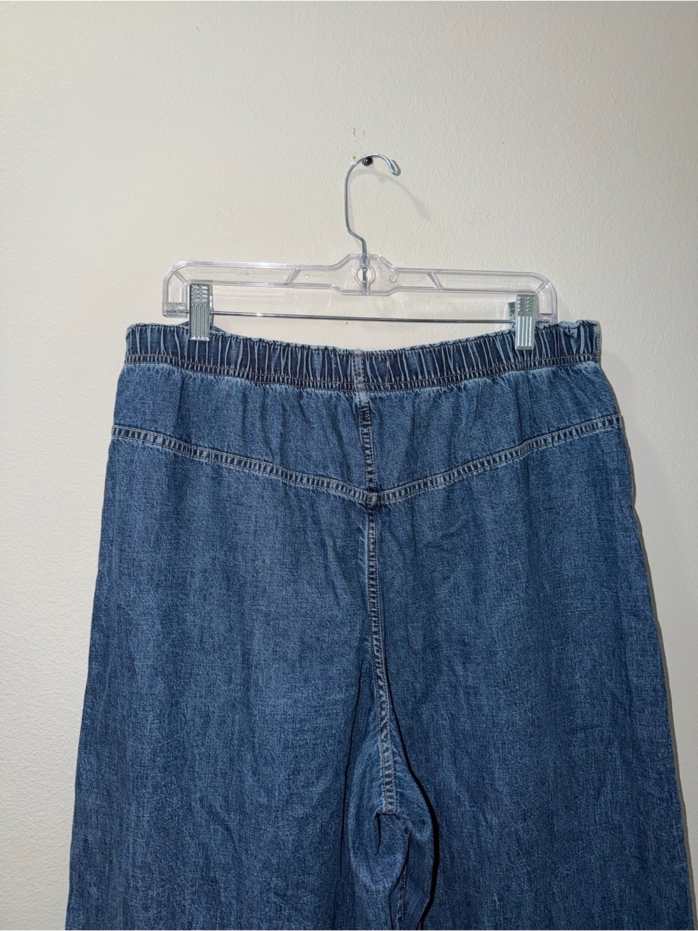 FREE PEOPLE Pants We The Free Love Me Not Bloomer Jeans Wide Leg Crop Large Boho - Picture 7 of 9
